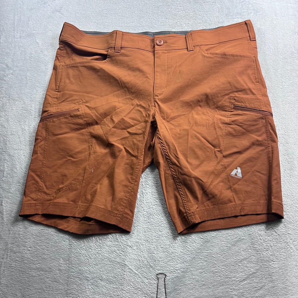 Eddie Bauer First Ascent Mens 44 Guide Pro Shorts Rust Orange Hiking Outdoor